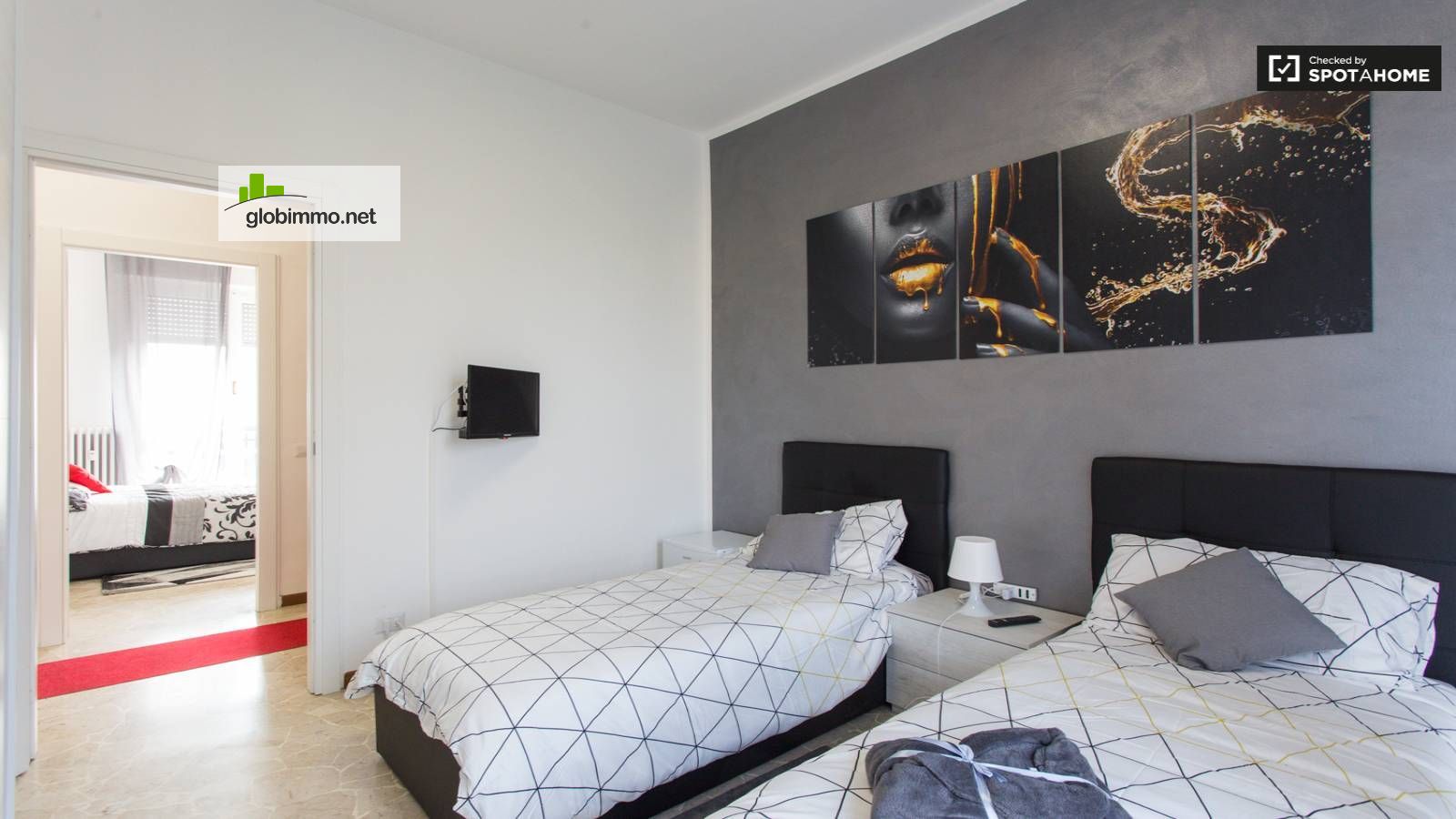 Private room Milan, Via delle Acacie, bedroom 2 bed 2
