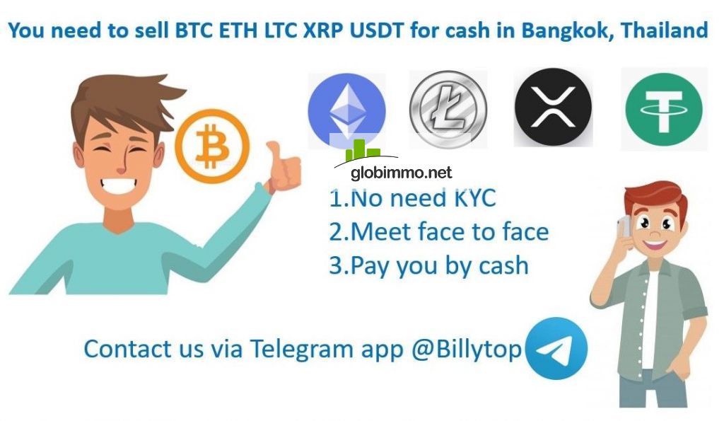 Sell Bitcoin for CASH in Bangkok Thailand 